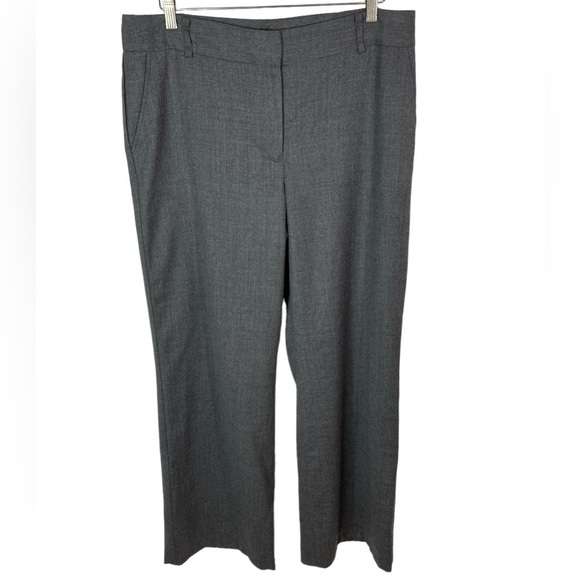 Talbots Heritage Gray Wool Side Pocket Zip fly Straight Leg Dress Pants Size 14 - Picture 1 of 14